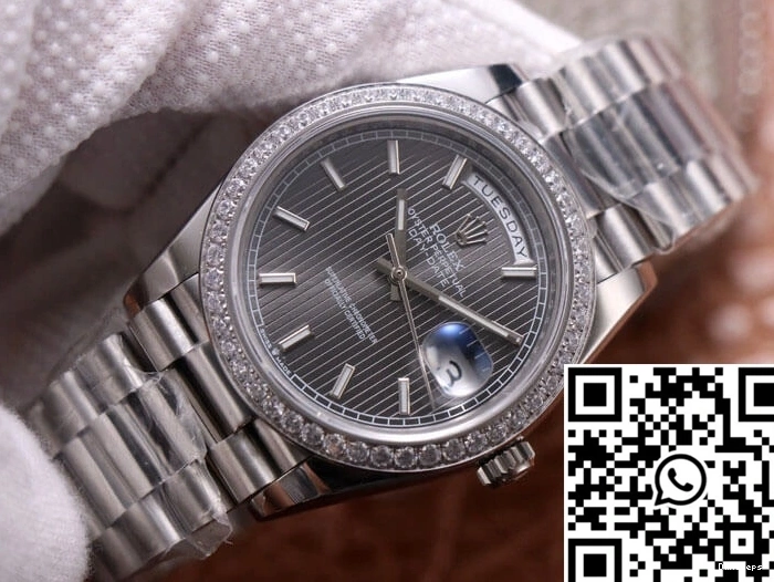 M228349RBR-0008 Factory Rolex White Day-Date EW Grey Gold Dial 1207